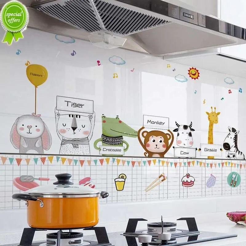 New Aluminum foil Oil-proof Waterproof Wall Stickers Kitchen Stove Cabinet Self Adhesive High temperature resistance Wall Stickers