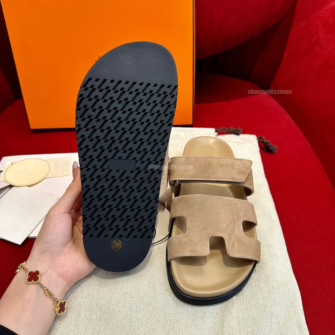 Designer Slide Slippers Strand Klassieke Platte Sandalen Glijbaan Luxe Zomer Dame Lederen Slippers Topkwaliteit Heren Dames Slides Slippers Schoenen