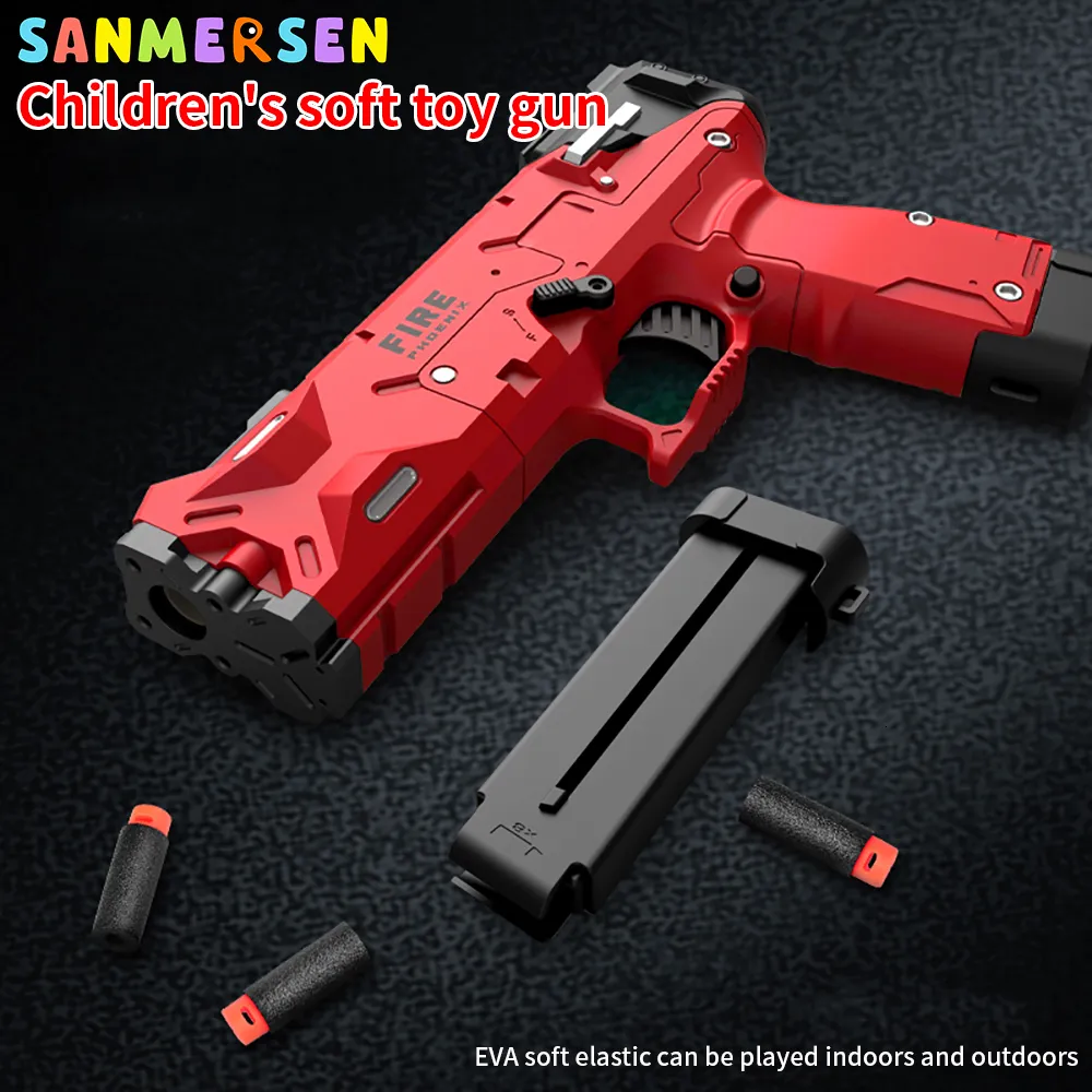 Pistolet Pistol Pistol Toy Blaster Blaster Manual Soft Bullet Gun Pistola Colt For Adults Outdoor Game Boys Prezenty urodzinowe 230630