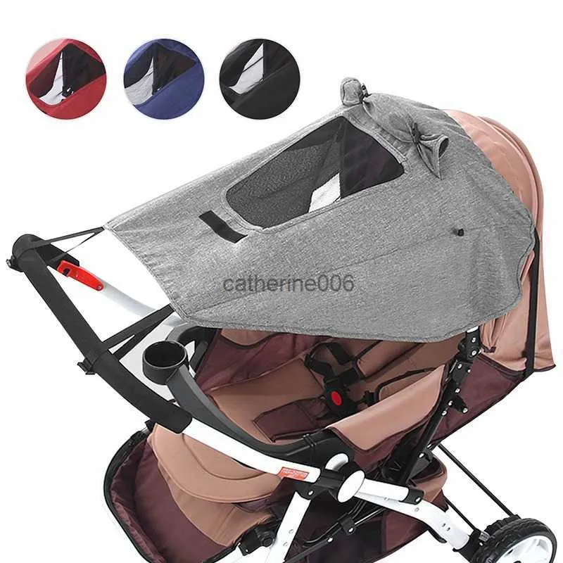 Universele Kinderwagen Zonneklep Zon Protector Zonnescherm Paraplu Vervoer Zonnescherm Cover voor Kinderwagen Autostoel Wandelwagen Accessoires L230625