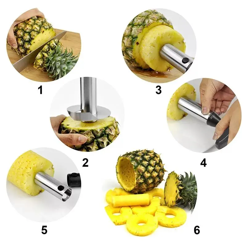 Knife Kitchen Tool Stainless Fruit Pineapple Corer Slicer Peeler Cutter Parer Best Selling Pineapple Slicers Fruit Knife Slicer