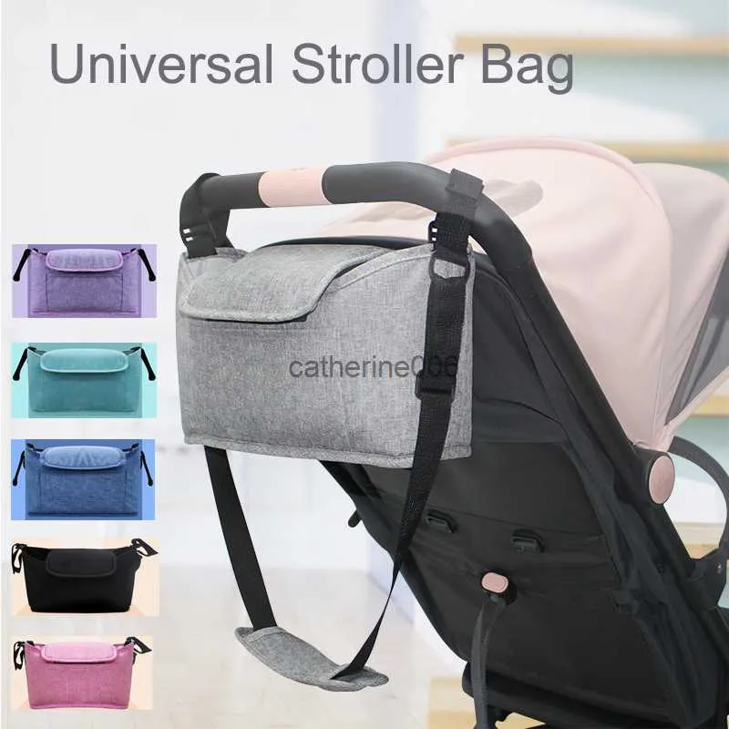 Baby Stroller Organizer Bag Prams Carriage Bottle Cup Holder Storage Bags Travel Wheelchair Baby Stroller Accessories K L230625