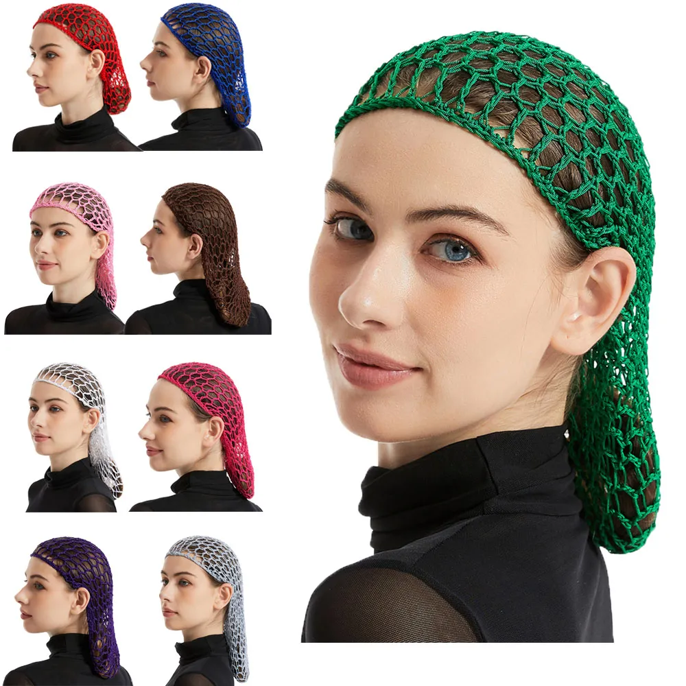 Stylish Mesh Hair Net Stirnband Für Frauen Übergroße Strick Turban