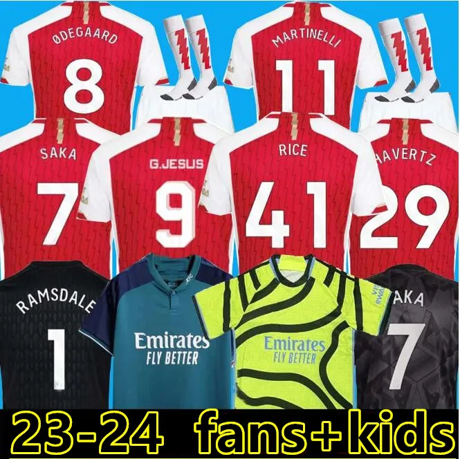 XXXL 4XL RISO Maglie da calcio versione fan Whiteout SALIBA Gunners 23 24 MARTINELLI G. JESUS 2023 Maglia SMITH ROWE SAKA Tutta la maglia da calcio ODEGAARD kit Kid Equipment 88