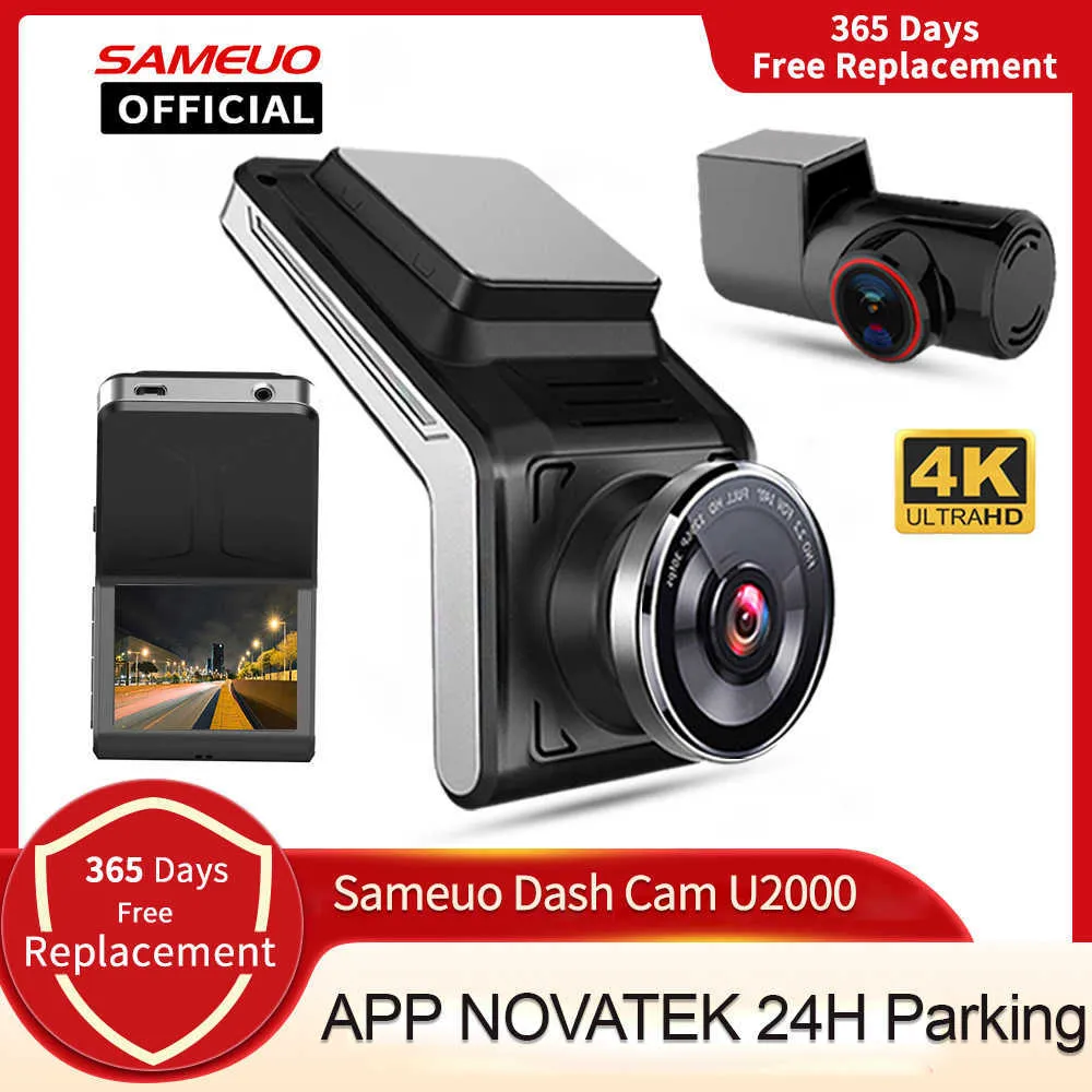 Видеорегистраторы Sameuo Dash Front and Rear UHD2160P Video Recorder 24H Parking Auto WiFi 2 cam Night Vision Car Dvr Camera DashcamHKD230701
