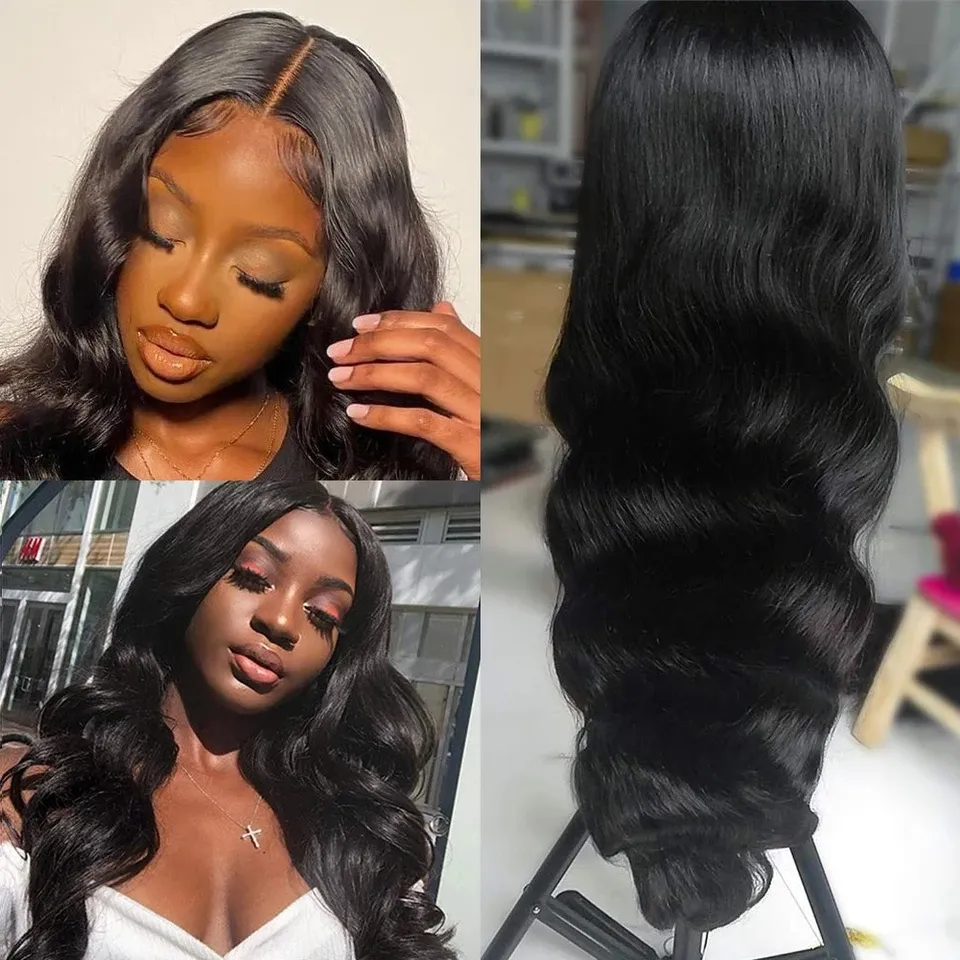 13x4 Lace Frontal Human Hair Wig Glueless Wig Human Hair Ready to Wear Body Wave Lace Closure Wig 150High Density