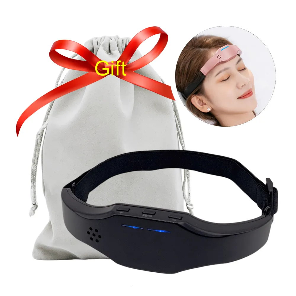 Masseur de tête Smart Migraine et soulagement des maux de tête Masseur de tête Physiothérapie Tens Pulse Vibration Treatment Anti Stress Insomnia Sleep Monitor 230630