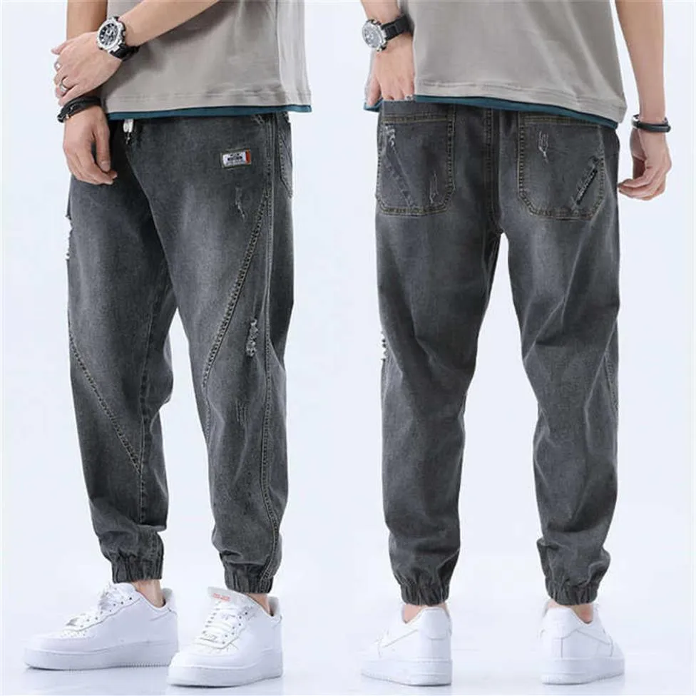 Jeans hommes 2020 nouveau sarouel ample Denim lavé quatre saisons en plein air mâle Streetwear mode confort pantalon jean Para Hombre X258I