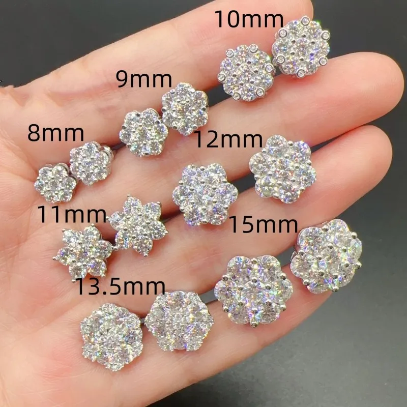 Men Diamond Flower Earrings Save Big On Bulk Men's Earrings With