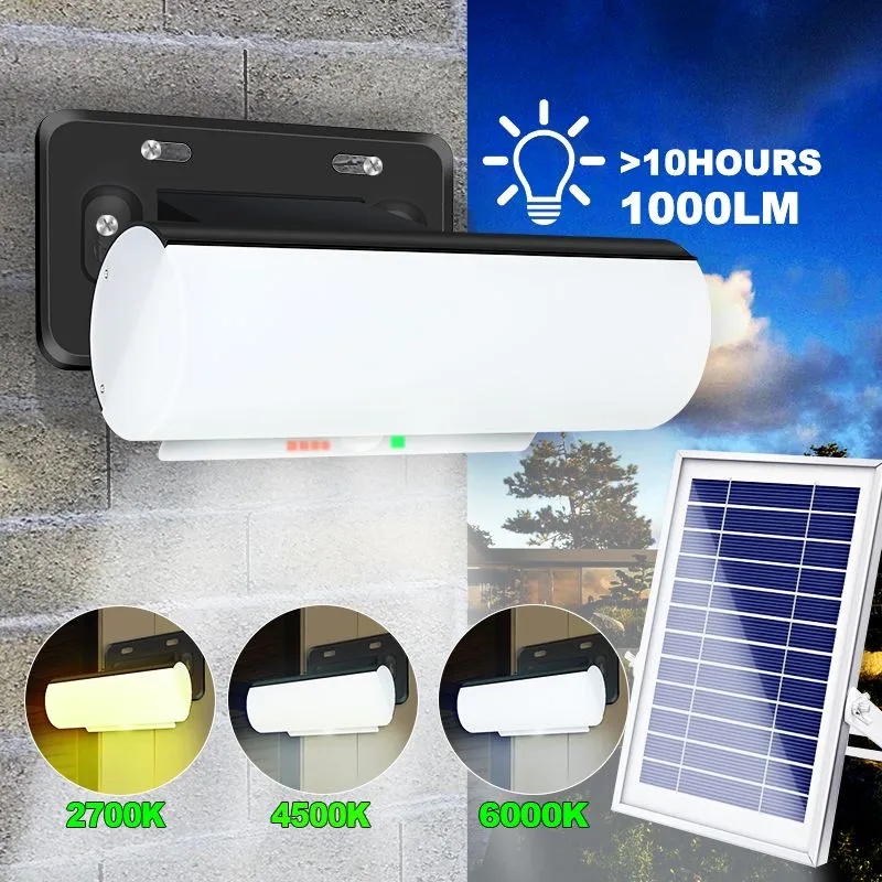 Solar Wall Light Dual White Waterproof 5M Extension cord Indoor Outdoor Split solar light Security PIR Motion Sensor Wall light