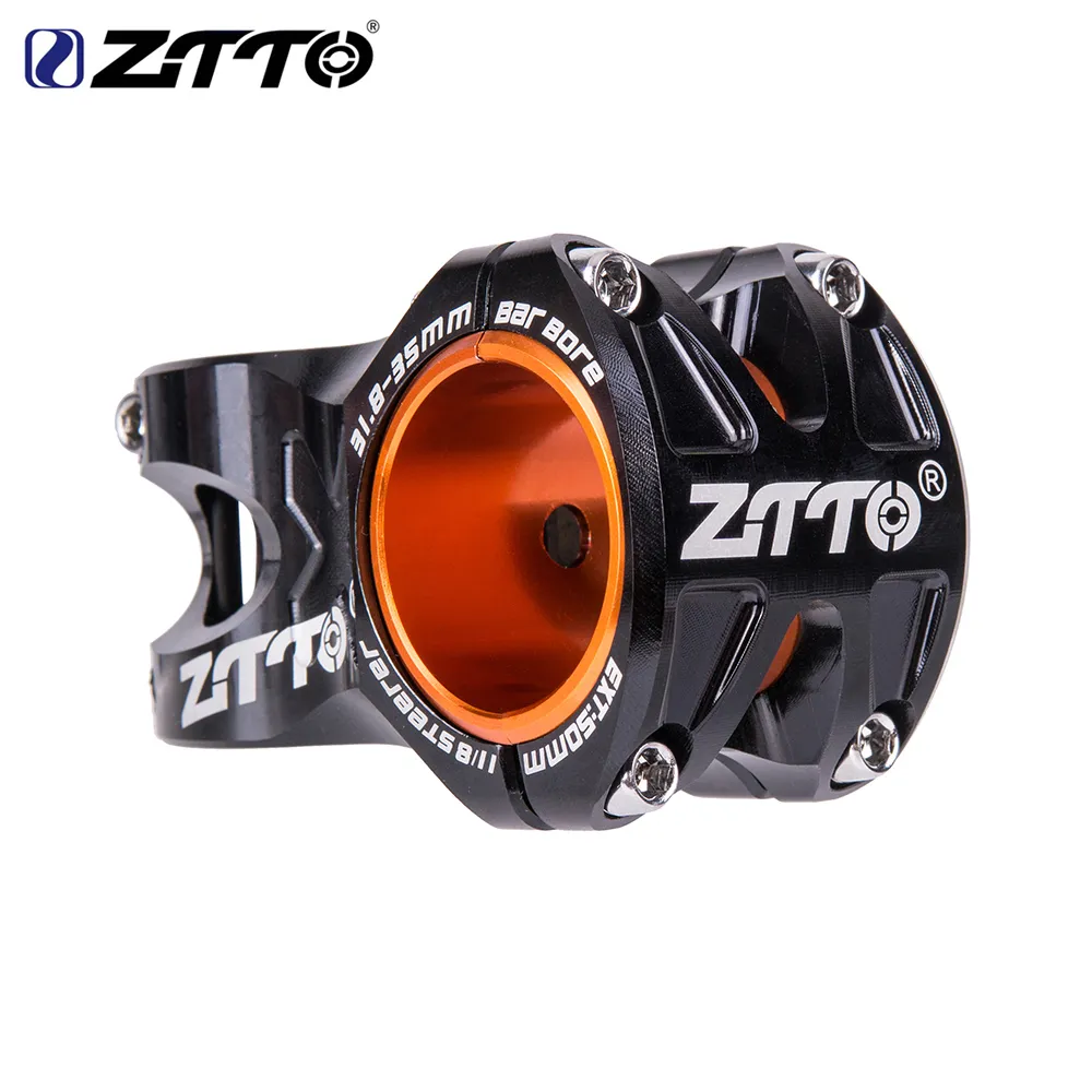 自転車グループセットZTTO MTB 50mm STEM CNC 35mm 31.8mmハンドルバー自転車超軽量0度上昇耐久性dh Am Am Enduro 28.6mm Steerer Mountain Bike 230630