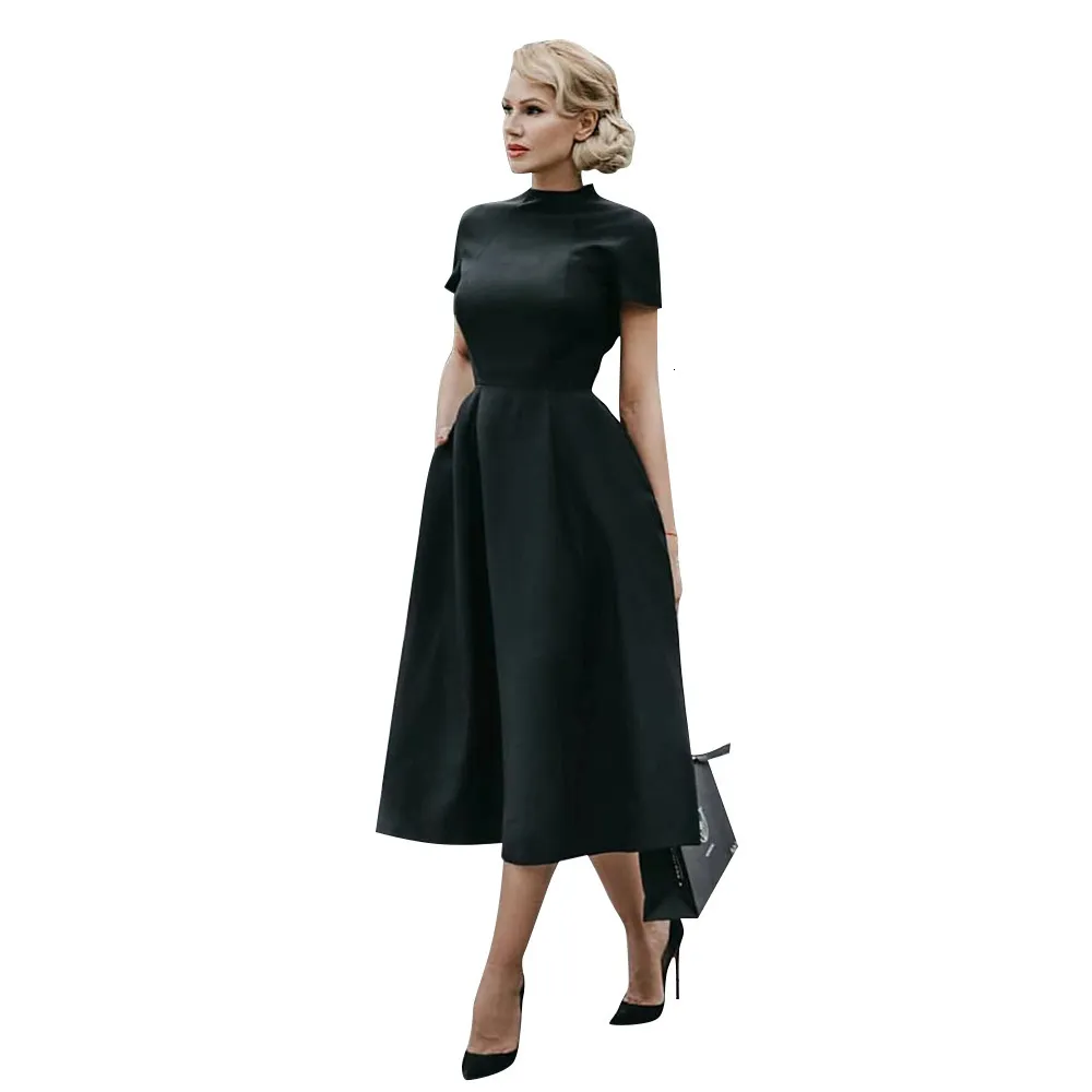 Urban Sexy Dresses Women Elegant Black Dress Half... From Luo03, $17.3