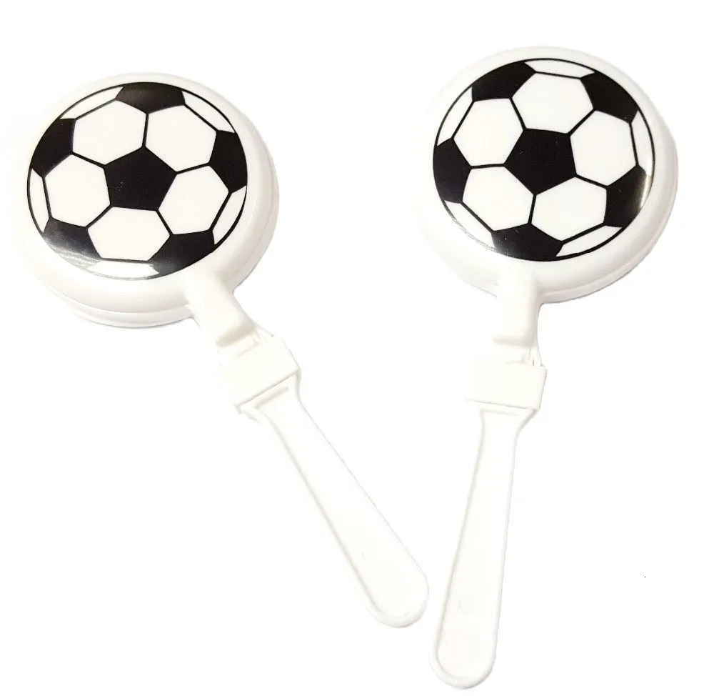 Other Event Party Supplies 6 Pcs Football Soccer Hand Clapper 13cm Noise Maker Novelty Birthday Party Favor Favour Bag Pinata Kid Fiesta Goody Loot Filler 230630