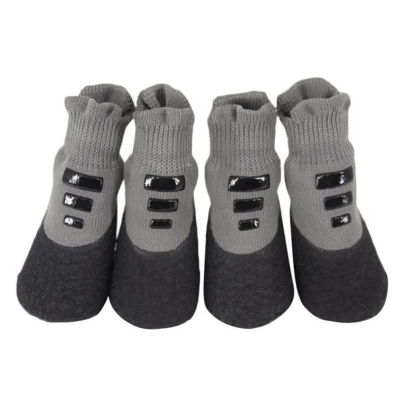 Buty 4pcs/zestaw bawełny gumowe buty psa psa wodoodporne psa bez poślizgu deszczowe buty śnieg