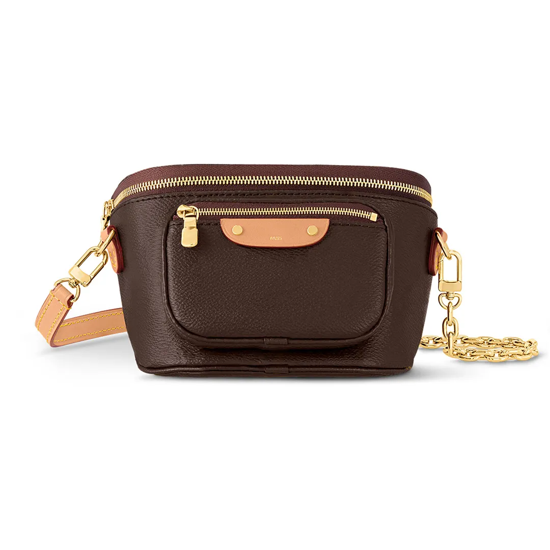 M82335 M82208 Mini bumbag cinto no peito Bolsa de cintura Luxos Bolsa feminina bolsa clutch Mens pochete pochete rosa Mochilas de grife crossbody Bolsas de ombro sela de couro