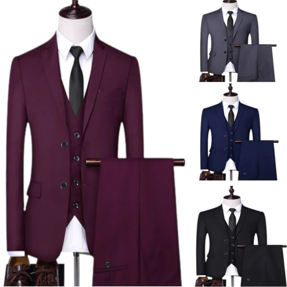 Men's Suits Blazers Wedding Suit Men Dress Korean Slims Business 3 Pieces Jacket Pants Vest Formal Tuxedo Groom 230630