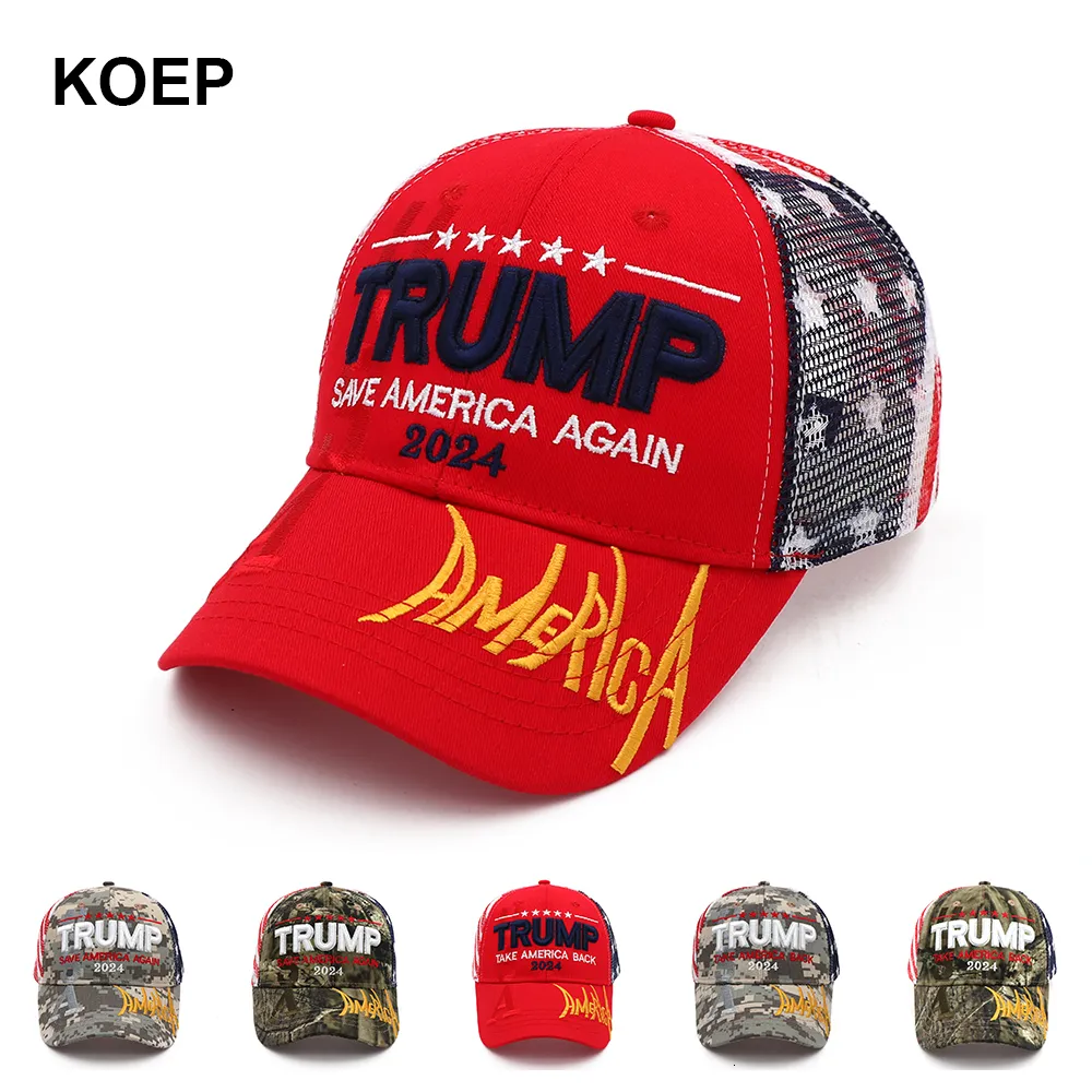 Bollmössor Donald Trump 2024 Cap USA Baseball Caps Save America Again President Hat Embrodery Wholesale Drop Hats 230630