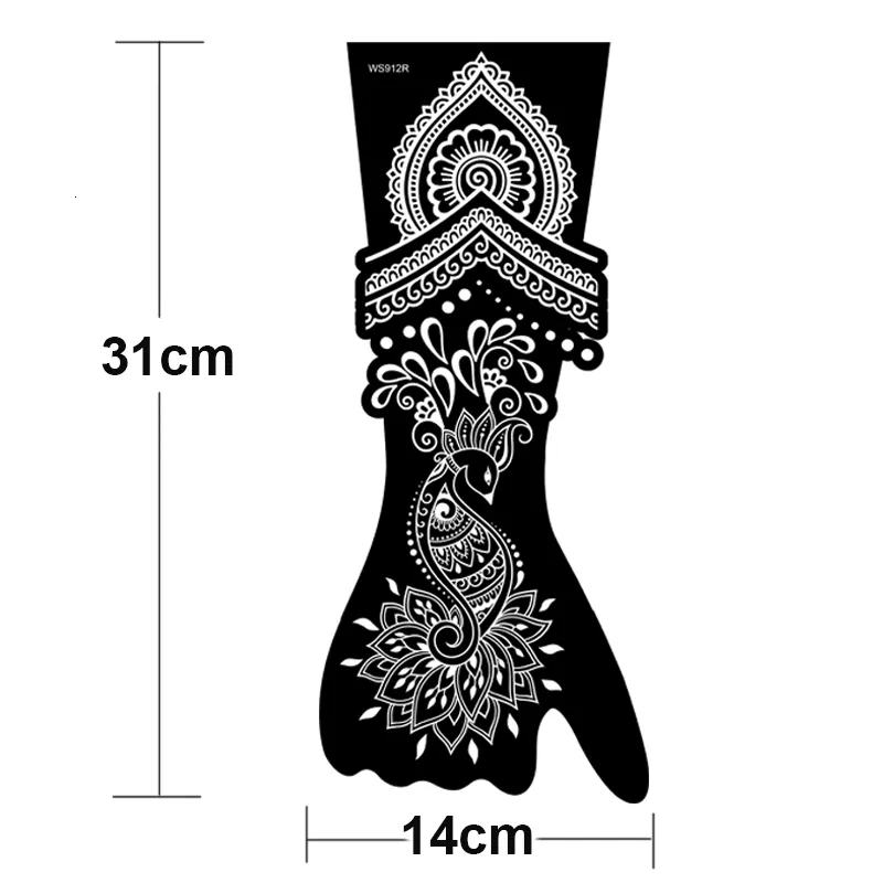 Henna Tattoo Stencil Reusable Temporary Indian Arabian Glitter Airbrush Tattoo  Stencils 