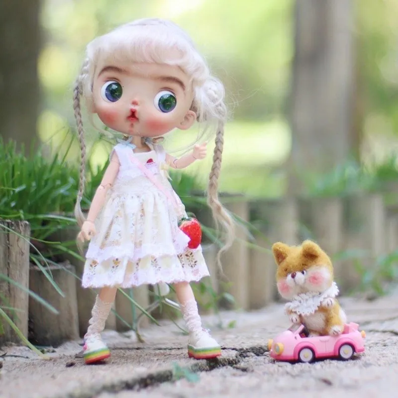 Handmade BJD Q Baby Doll With Big Head And Jointed Pet Resin