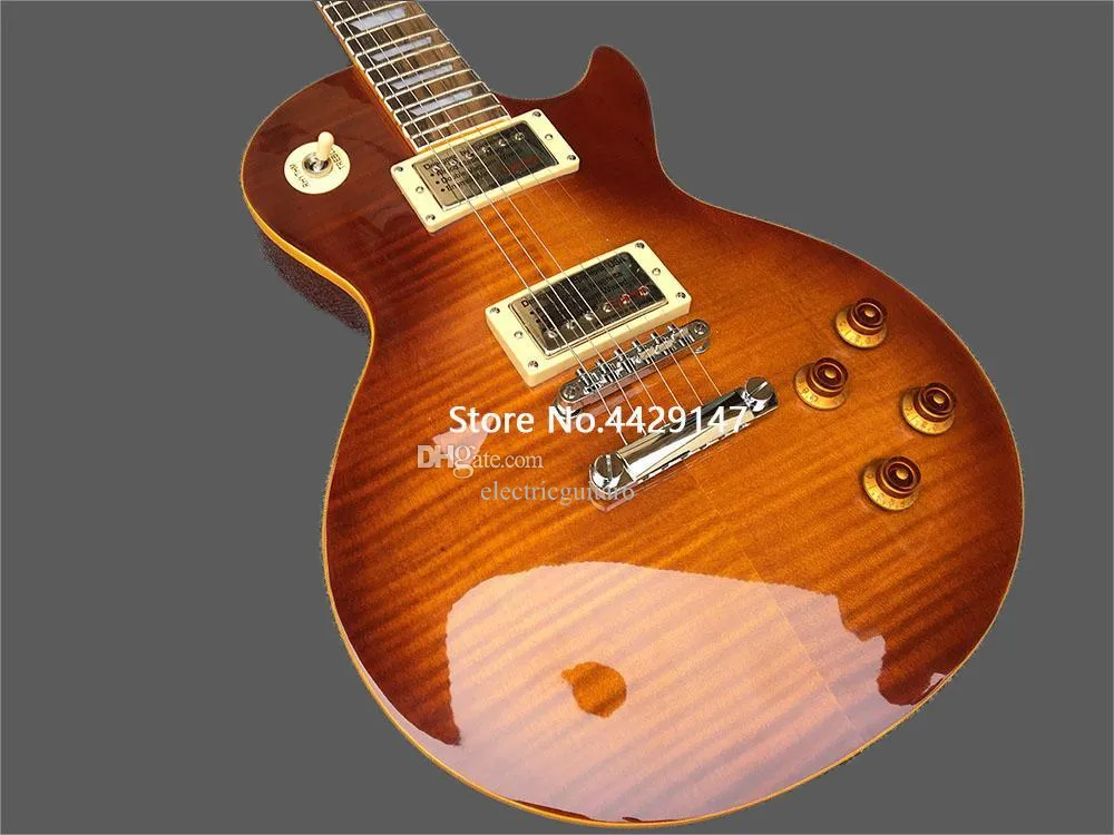 High Quality 6 String Electric Guitar With Solid Mahogany Body, Bacon