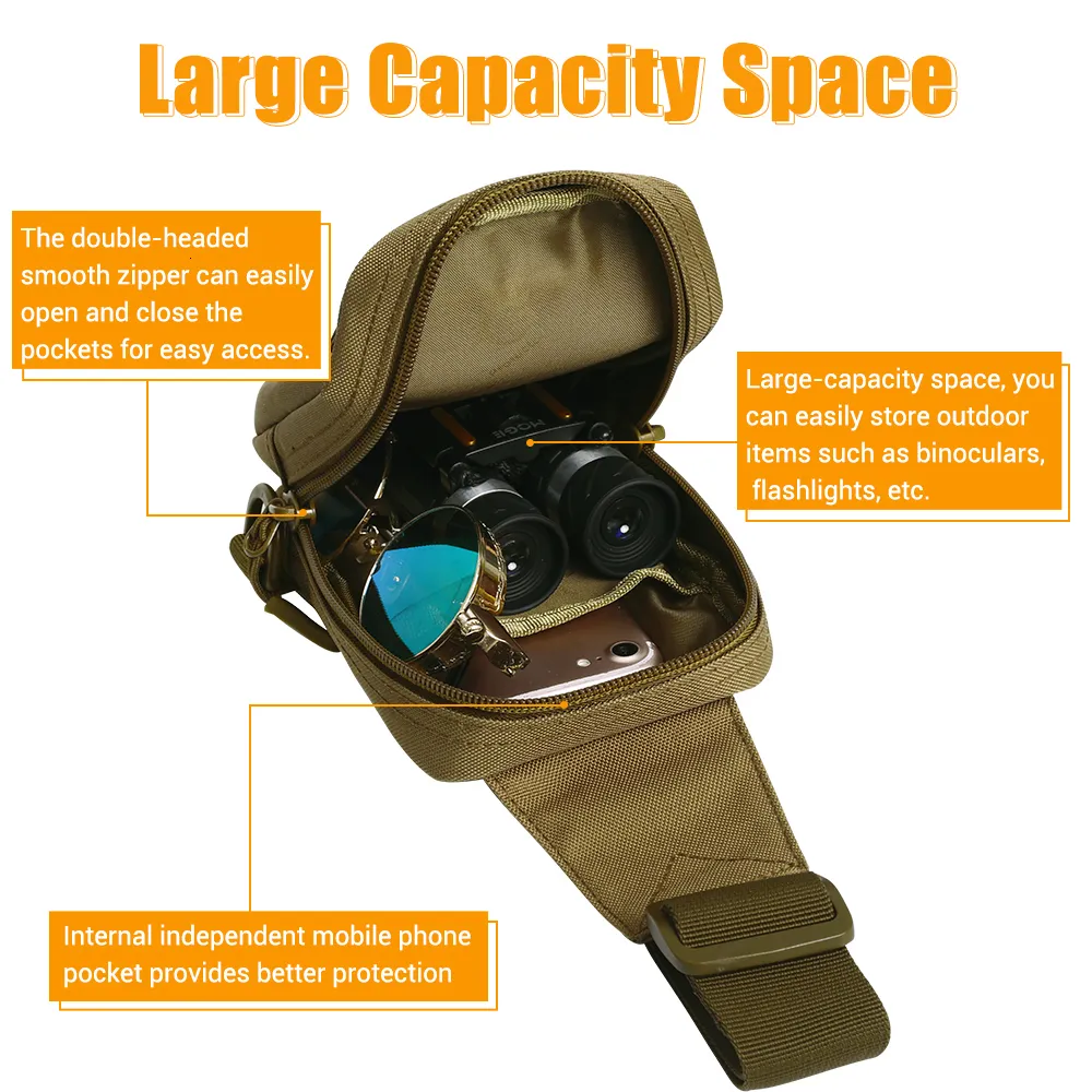 Outdoor Sports Chest Bag Tactical Chest Bag Reflective Vest Workout Gear For Running Hiking Cyclingnone 29122023 01 P - View #2