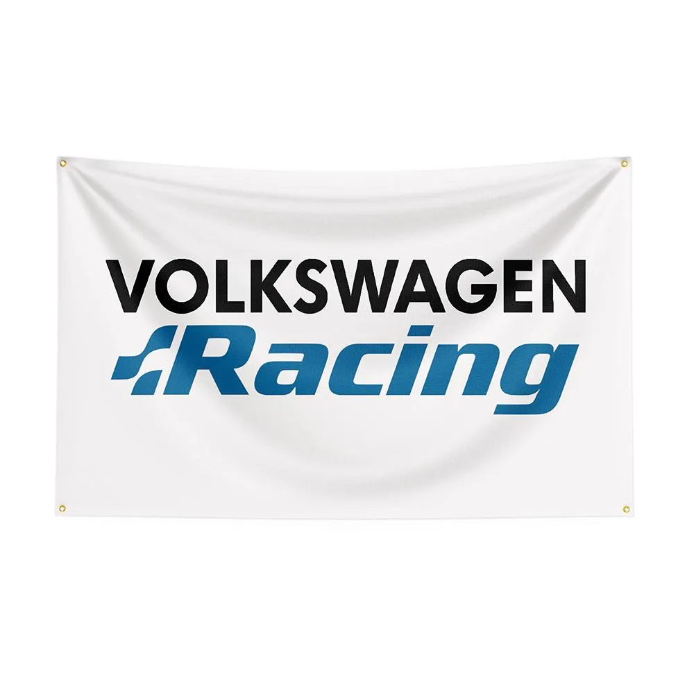 Tricoter 3x5 VW Racing Flag Polyester Imprimé Racing Car Banner pour décor