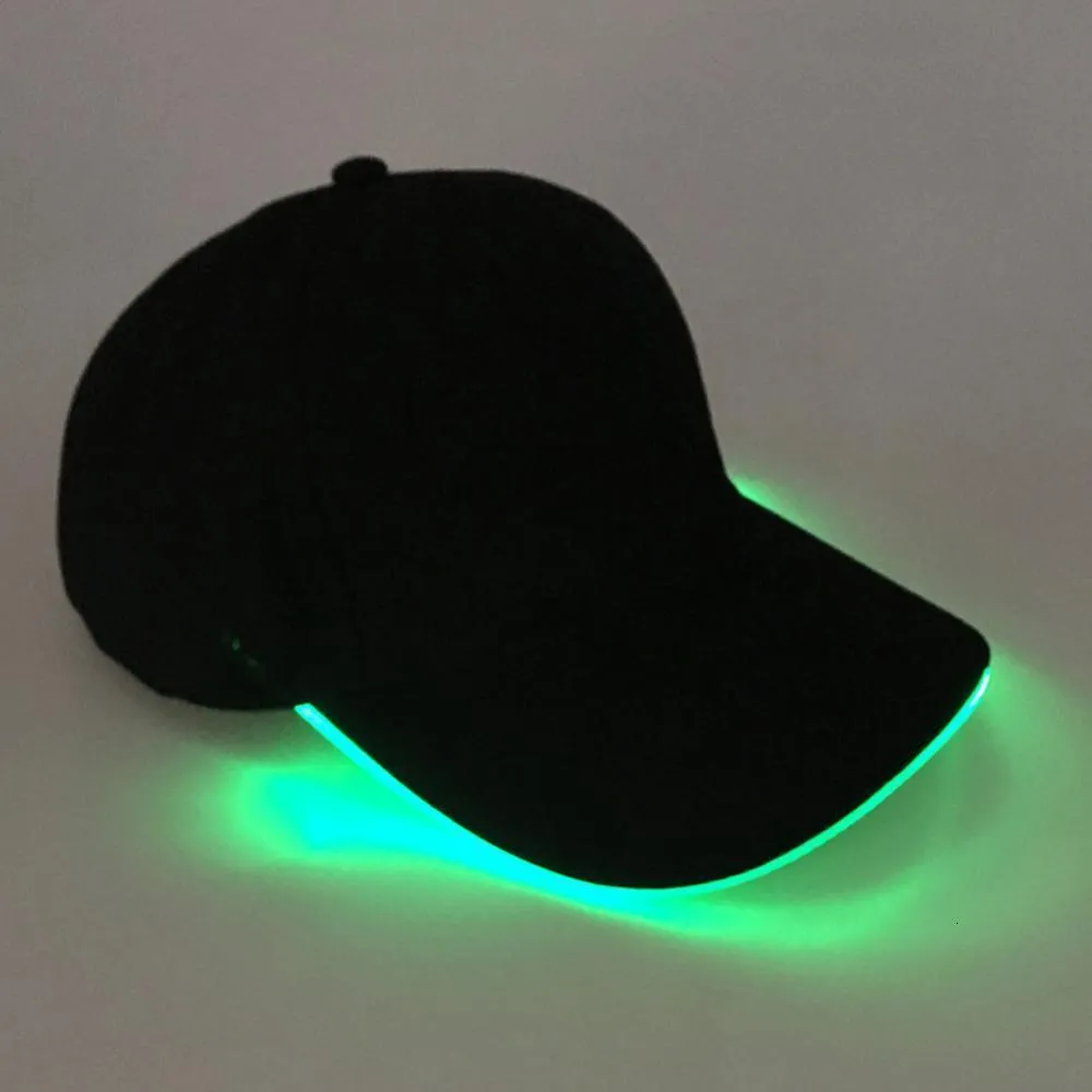 Bollmössor mode unisex hatt led lysande baseball hatt julfest toppade mössa sport mössor i sommar kvinnor män hat 230630