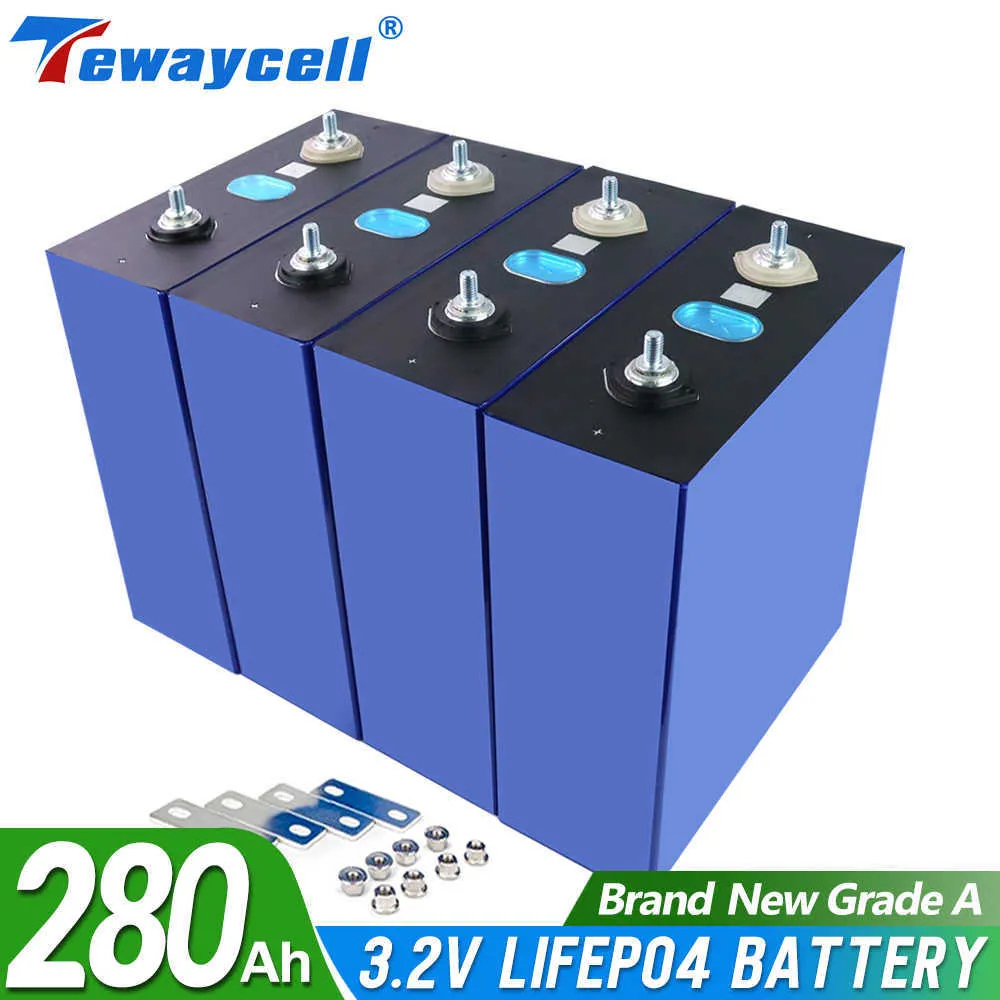 NIEUWE 280Ah 240Ah 200Ah lifepo4 12V 24V 48V Grade A Oplaadbare batterij 3.2V Lithium-ijzerfosfaat Prismatic Solar BELASTING GRATIS