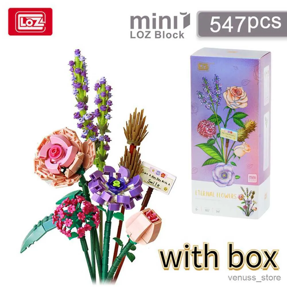 Block 2023 Flower Bouquet Building Block Toys Friends Pricness Kit Set Gift For Girl Friend Simulation Rose R230701