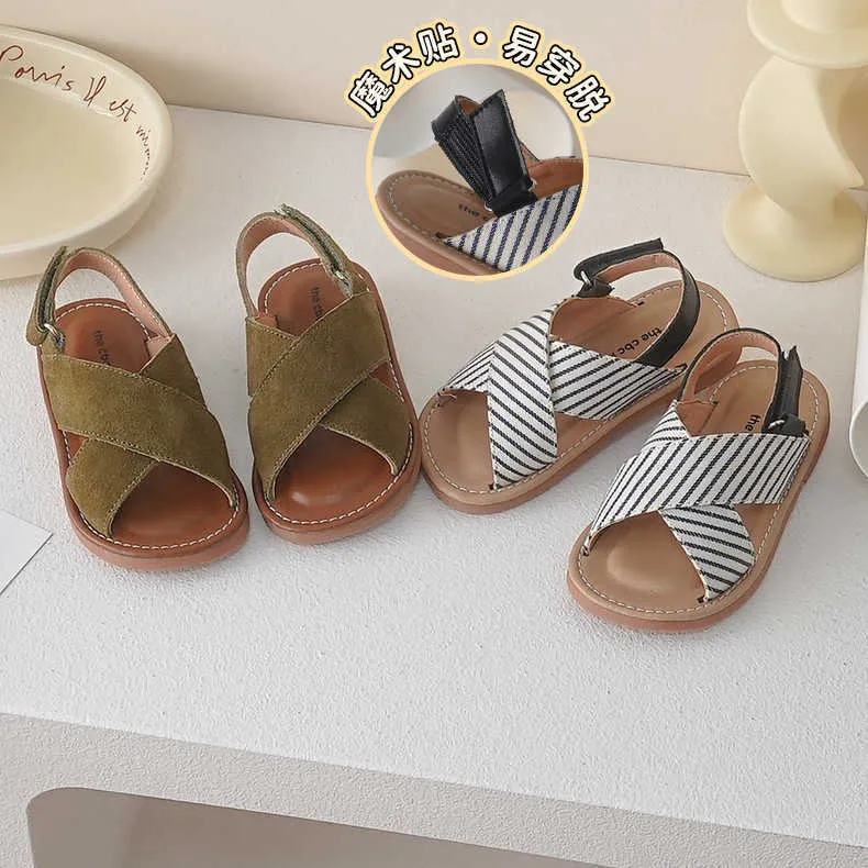 Sneakers Children's Gladiator Sandals Baby Shoes Summer Boy Girl Breattable Sandals Toddler Flats Shoes Soft Anti-slip Crib Shoeshkd230701