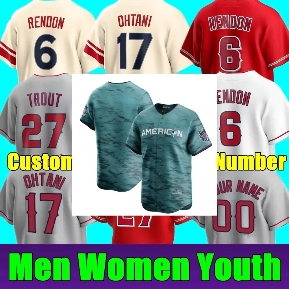 2023 All-Star City Hommes Femmes Jeunesse Los Angele 3 Taylor Ward 23 Brandon Drury 10 Gio Urshela 2 Luis Rengifo Angel Baseball Jersey