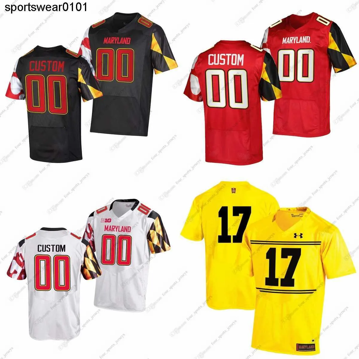 Maglie personalizzate Ncaa Maryland Terrapins College Football Fontus Fuller Johnson Owens Phillips Teague Wilmot Barham Brown Jr. Gotay