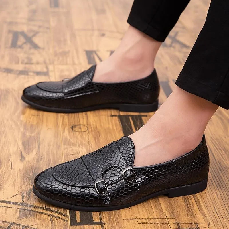 Buty Nowy brytyjski stylistę trendów męskich butów Monk Pasek Mężczyzna Moccasins Wedding Prom Homecoming Party Footwear Zapatos de novio