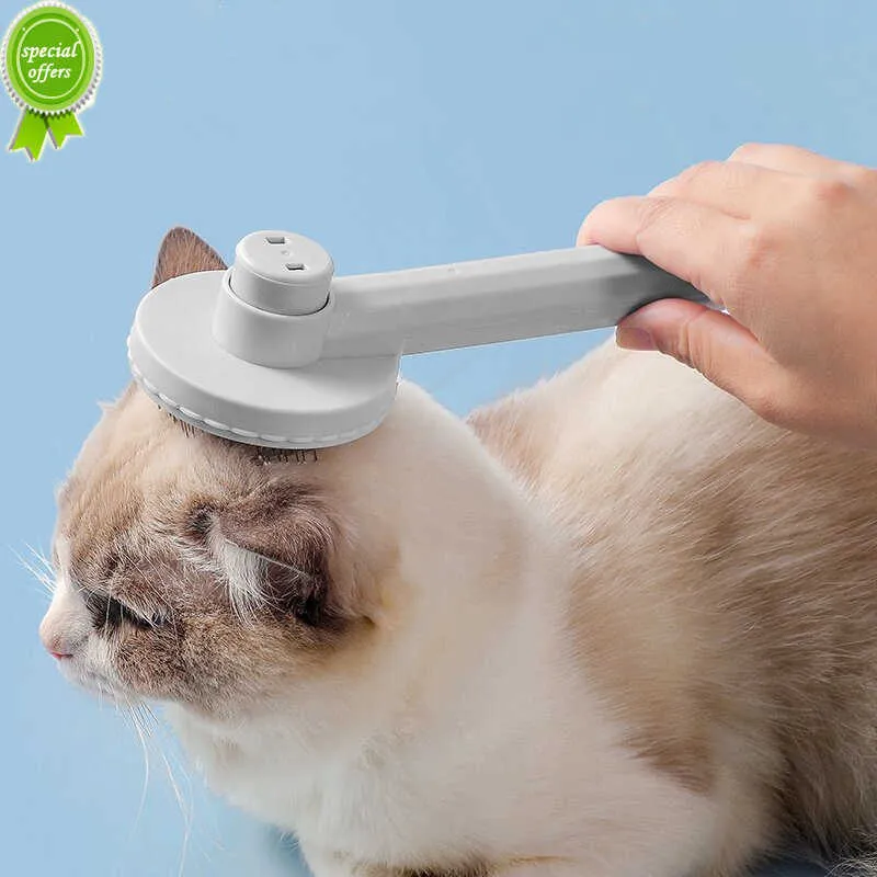 New Cat Dogs Pet Hair Remover Pet Comb pet grooming Hair Floating Removes Comb Short Massager Goods For Cats Dog Cleaning Brush