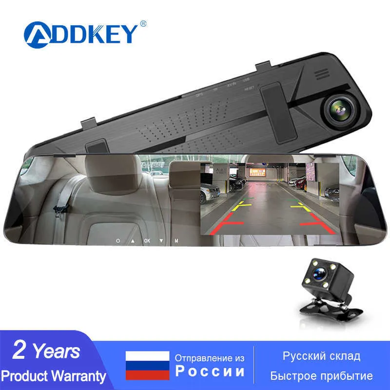 Voiture dvr ADDKEY Miroir Dvr 45 pouces Dashcam FHD 1080P Enregistreur automatique automatique Prise en charge Caméra de recul Enregistreur vidéo DvrsHKD230701