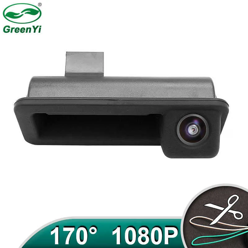 Bil dvr AHD 1080P Fordon Backup Backup Trunk Handtag Kamera För Mondeo MK4 CHIAX Fiesta ST Ford Focus Land Rover Range RoverHKD230701