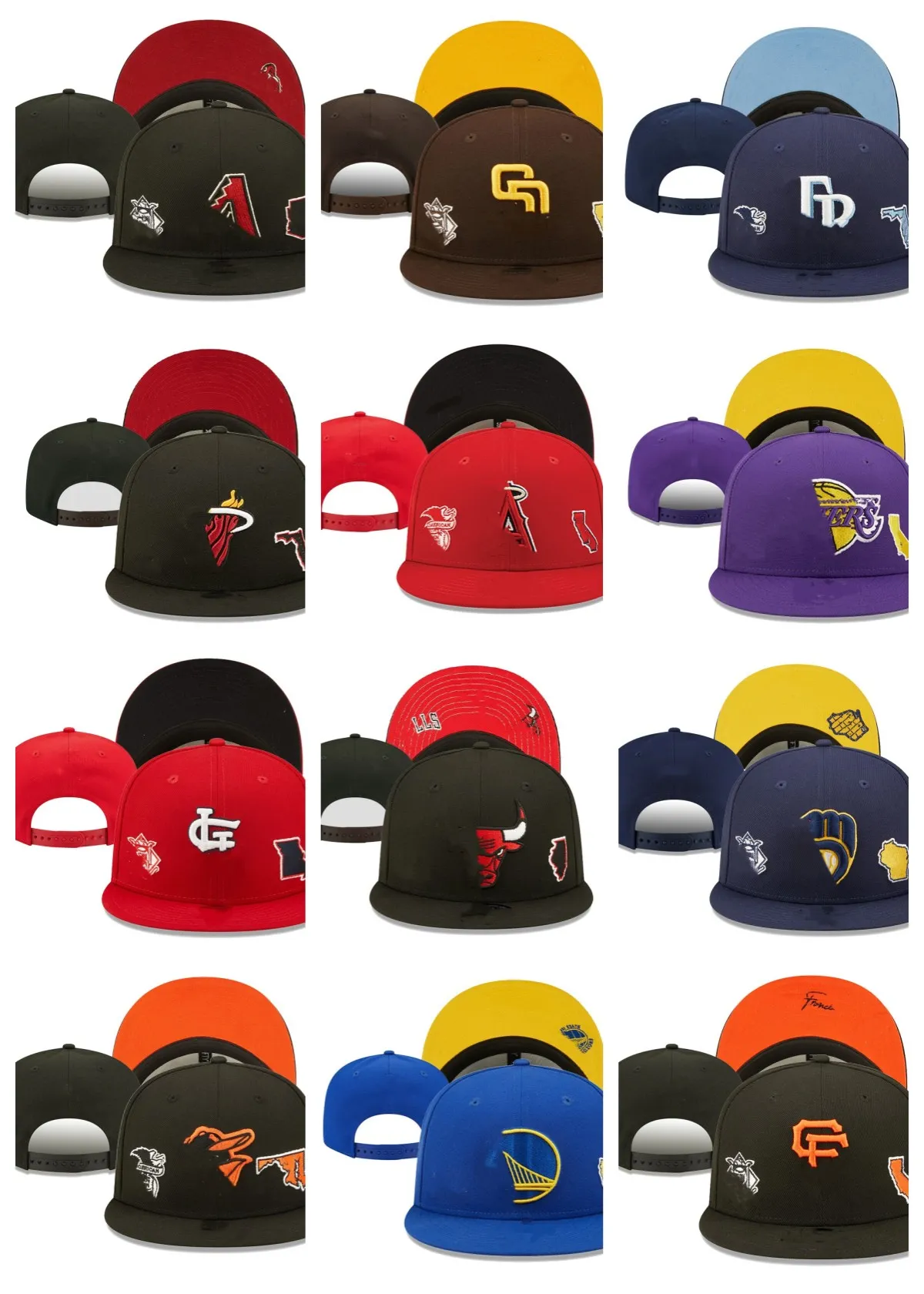 Mais novo Designer de logotipo Snapbacks Chapéus ajustáveis Fashion Flat Bordados Basquetebol Mesh Chapéu flexível ajustado fechado totalmente ao ar livre Boné esportivo