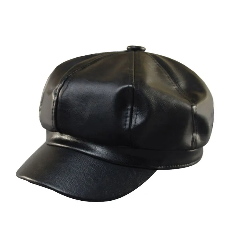 Wysokiej jakości artystka mody pu kobiety beret hat for Women Cap Cap Casual Dome Bare Chapeu Feminino Boina Hat