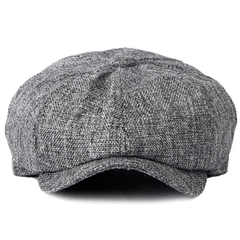 HT4139 Baretten Nieuwe Lente Zomer Cap Hoeden voor Mannen Vrouwen Retro Ademend Linnen Baret Hoed Mannelijke Vrouwelijke Achthoekige Krantenjongen baret Cap