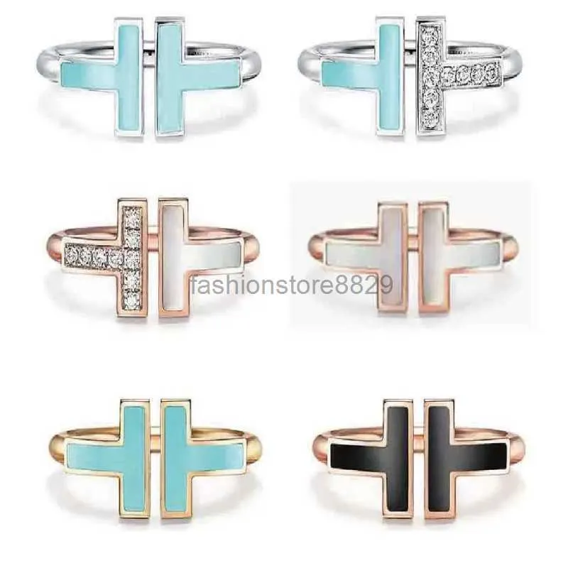 Brand luxury designer Ring The New double shaped opening 925 sterling silver Band 1.1 with original fashion woman jewelry rings