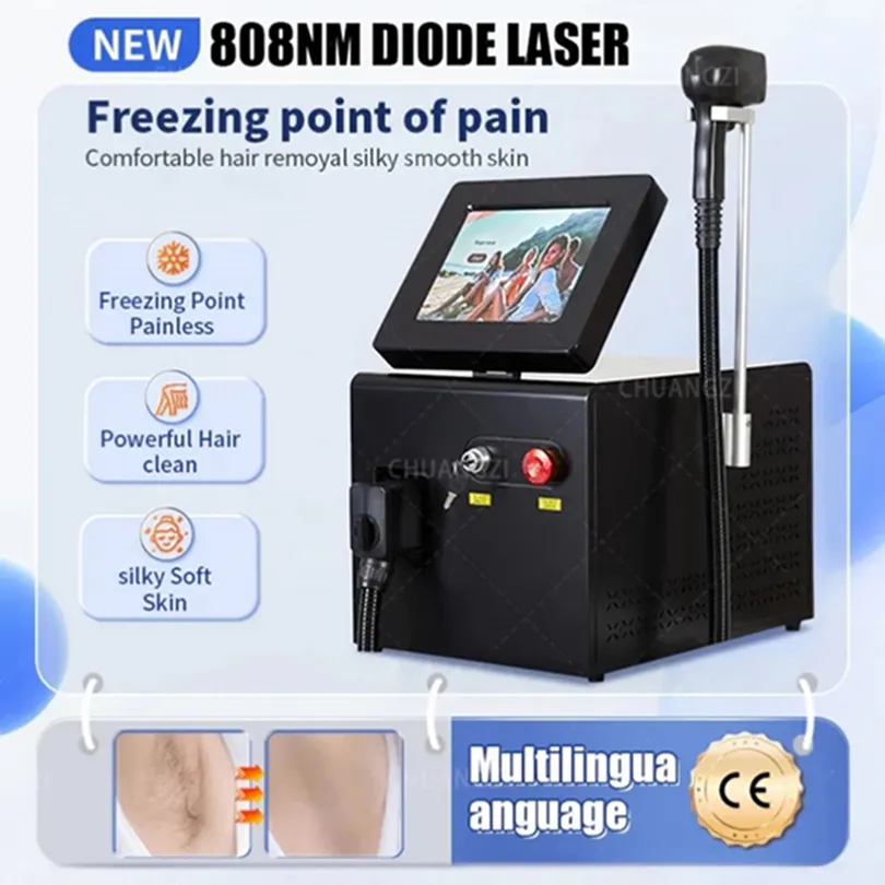 HOT Top-rated Laser Hair Removal Device 2000w Diode Laser 755nm 808nm 1064nm 3 wavelength Ice Platinum Painless Hair Remover Machine Cooling Head Painless Epilator