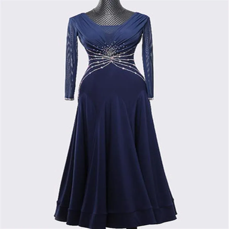 Modern dance skirt new ballroom dance performance dress national standard dance waltz practice costume competition female203N