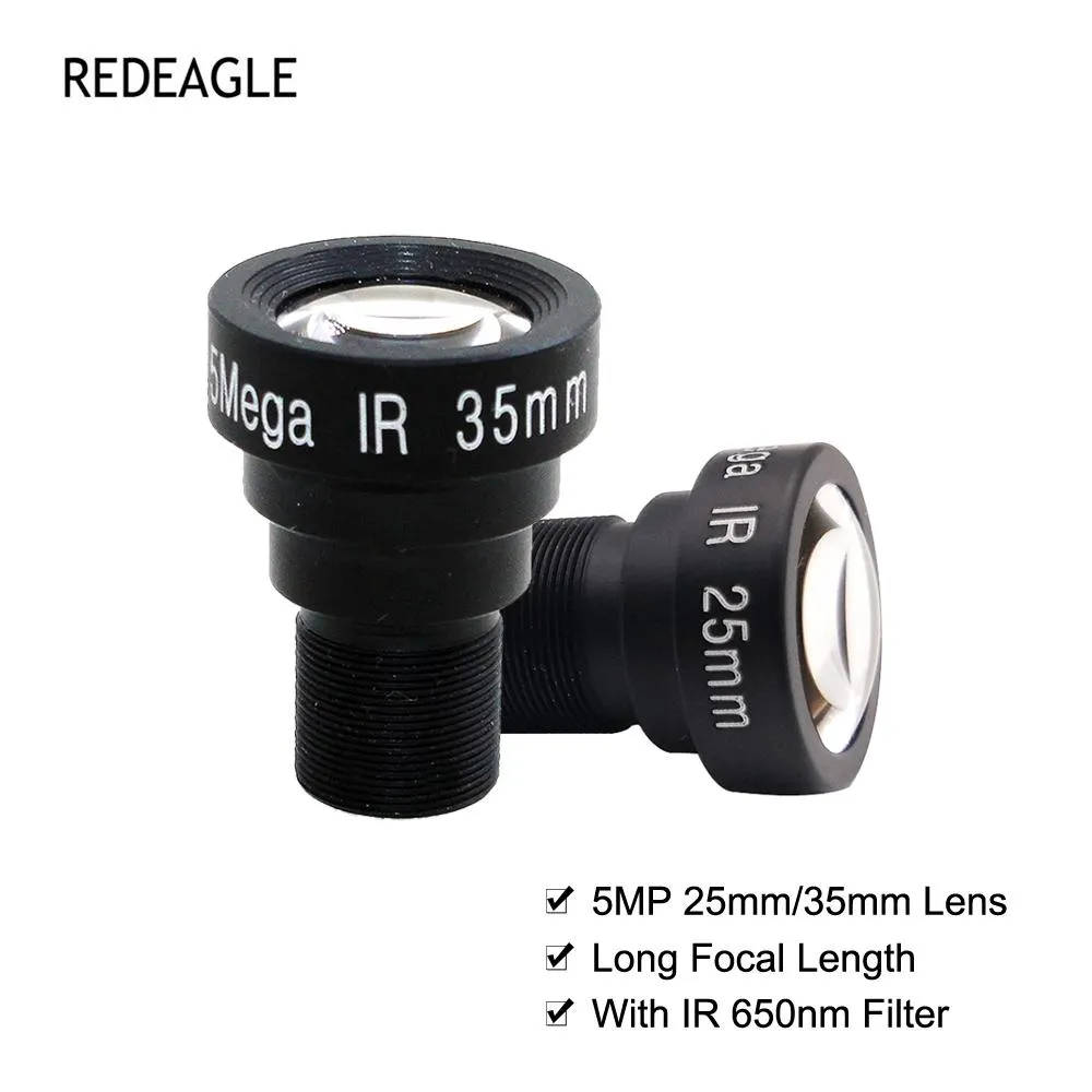 Fourniture HD 5 mégapixels 25 mm 35 mm de longueur focale M12 CCTV Lens avec filtre IR 650 nm pour AHD Eken Sjcam Xiaomi Yi GoPro Sport Camera