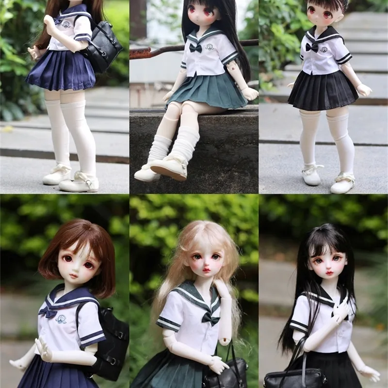 Accessoires de maison de poupée bjd Vêtements Convient pour 1 4 1 5 XIONG MEI poupée jupe courte costume printemps et été uniforme scolaire BJD accessoires l230630