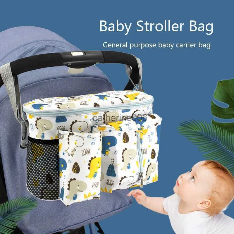 Universal Buggy Baby Pram Organizer Carriage Bottle Holder Baby Stroller Accessory Oxford Stroller Caddy Storage Bag Mummy Bag L230625