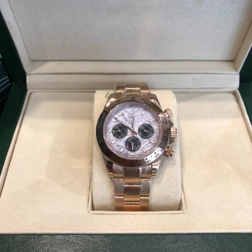 With original box Luxury Mens Watches 116520LN Watch Montre De Luxe Automatic Wristwatches Steel ring Bezel 316L Adustable Folding Buckle 20 Color