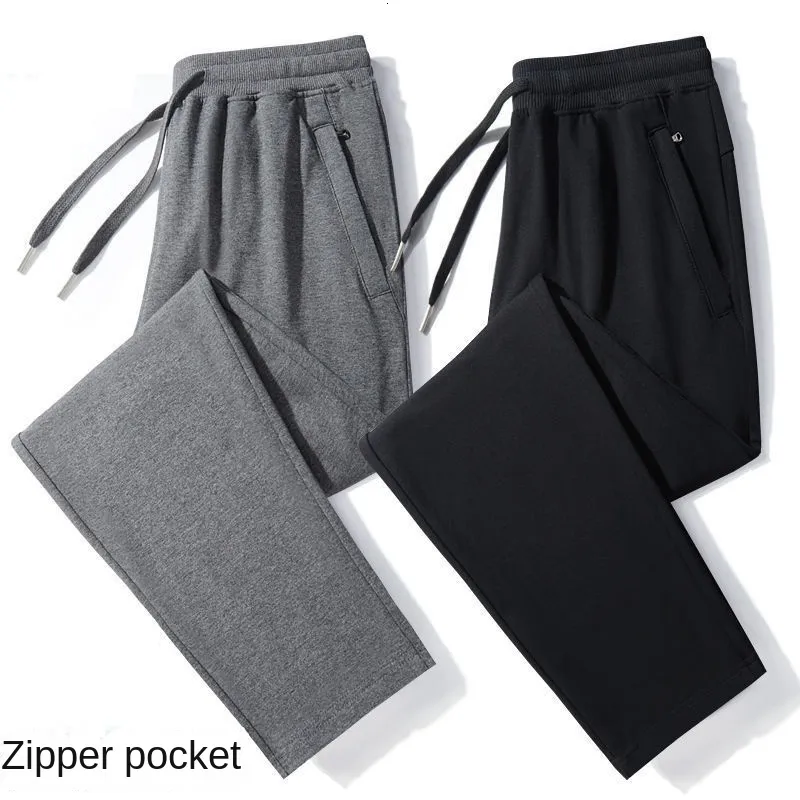 Men's Pants Two pack Sports Spring Autumn Knitted Loose Straight Sweatpants Casual Trousers Men 230630