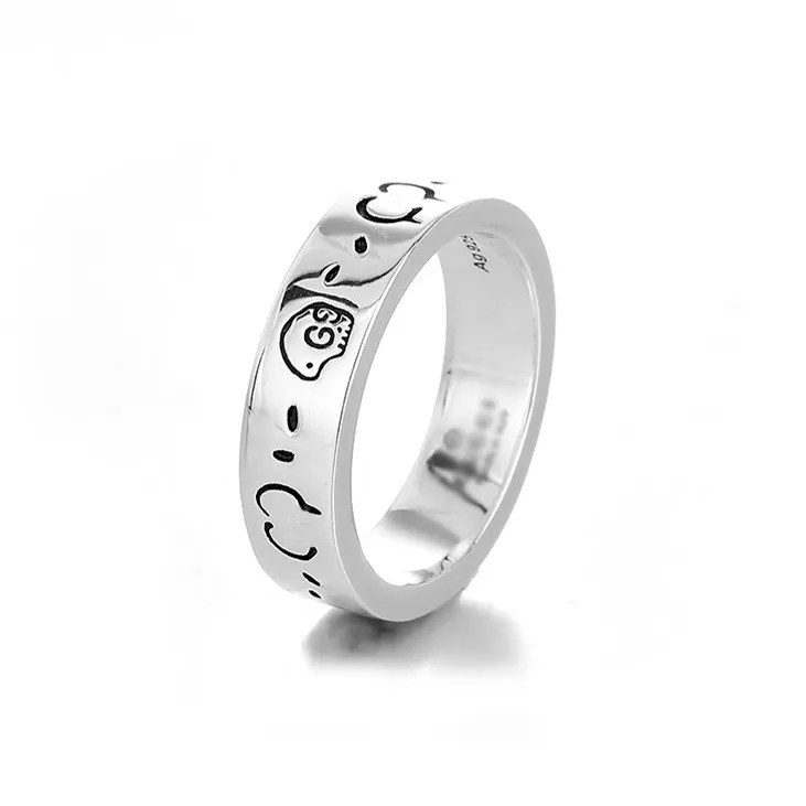 Ghost Designer Silver Ring Jewelry Nail Ringcentral Ring Mens