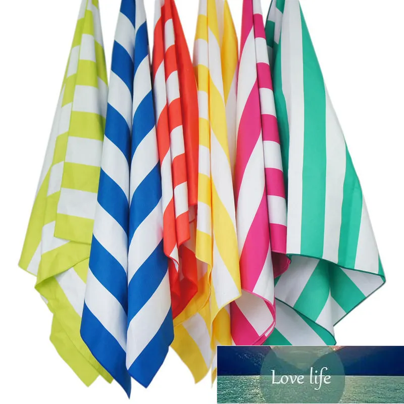 Simple Printed Striped Beach Towel Foreign Trade Beach Microfiber Beach Towel Quick-Drying Bath Towel Wholesale