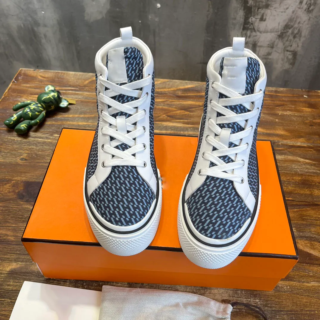 Luxo 77 sapatos de grife retrô branco preto moda masculina lona paletó sapatos casuais femininos céu azul índigo pôr do sol pulso sapatos esportivos ao ar livre.